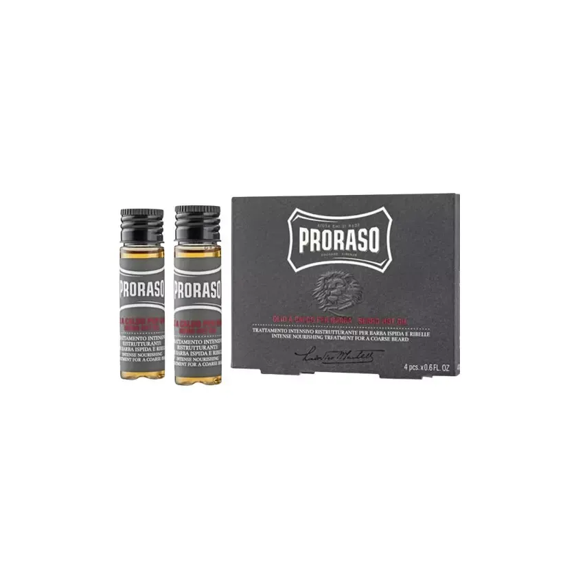 Proraso Hot Beard Oil Treatment x 4 Tubes